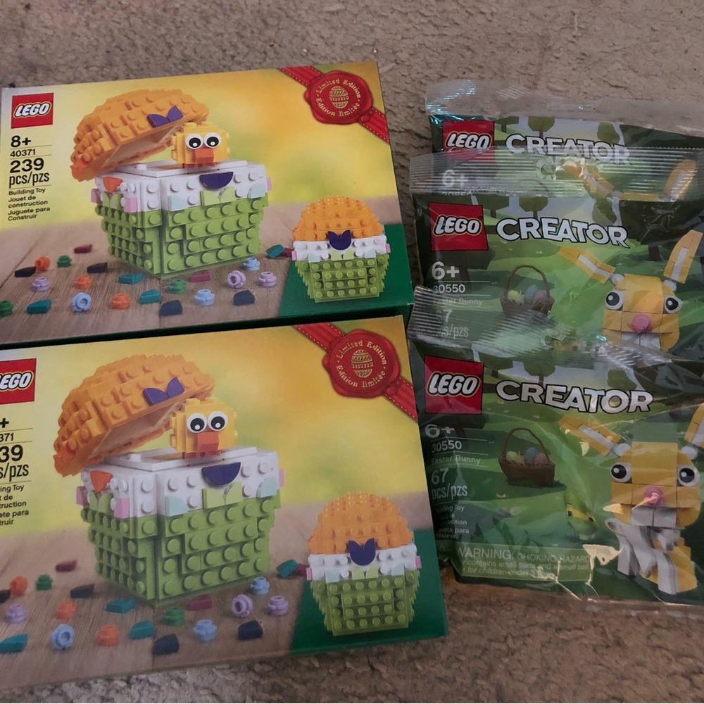 Lego creator limited edition Easter egg 2 packs + rabbit 3 packs